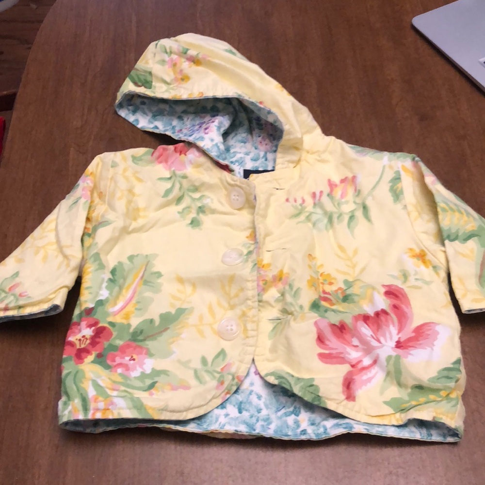 Floral Girls Raincoat size small (approx3t-4T)